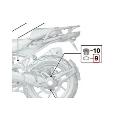 Těsnění pod napouštěcí šroub oleje kardanu pro R1250GS/A, R1200GS/A LC 2013-2018, R1200GS/A 2004-2012
