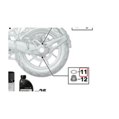 Těsnění pod vypouštěcí šroub oleje kardanu pro R1250GS/A, R1200GS/A LC 2013-2018, R1200GS/A 2004-2012