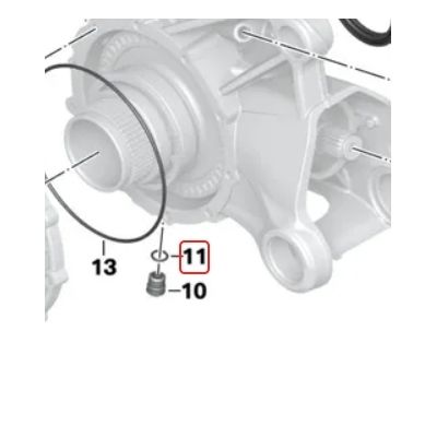 Těsnění pod vypouštěcí šroub oleje kardanu pro R1250GS/A, R1200GS/A LC 2013-2018, R1200GS/A 2004-2012