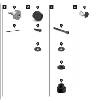 Padací protektory SW-Motech do přední vidlice pro R1250GS/A, R1200GS/A LC 2013-2018