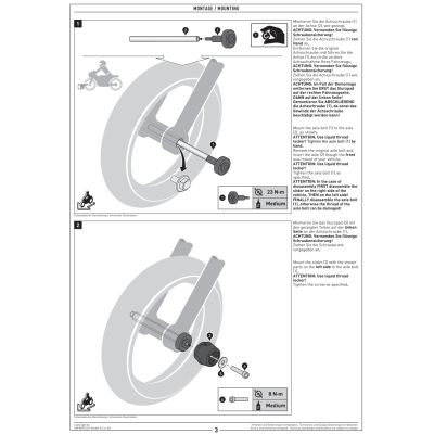 Padací protektory SW-Motech do přední vidlice pro R1250GS/A, R1200GS/A LC 2013-2018