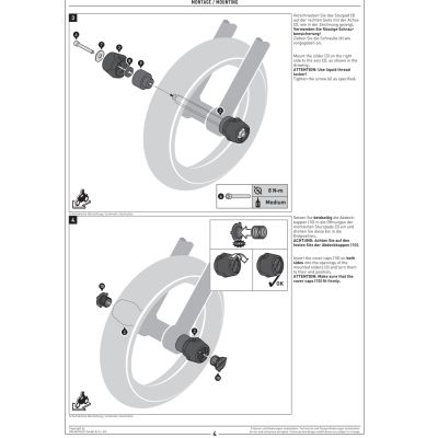 Padací protektory SW-Motech do přední vidlice pro R1250GS/A, R1200GS/A LC 2013-2018