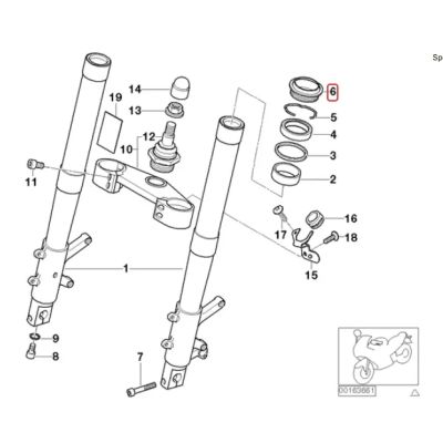 Prachovka přední vidlice R1150GS/A, R1100GS