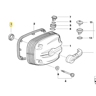 Gumové těsnění kolem svíčky pod ventilové víko pro R1150GS/A
