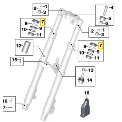 Prachovka přední vidlice R1200GS/A 2004-2012, F800GS 2008-2012, F700GS, F650GS 2008-2012, G650GS