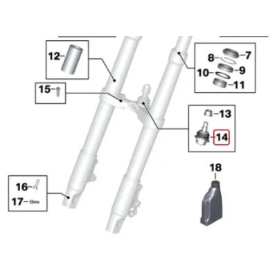Kulový čep teleleveru pro R1200GS/A 2004-2012