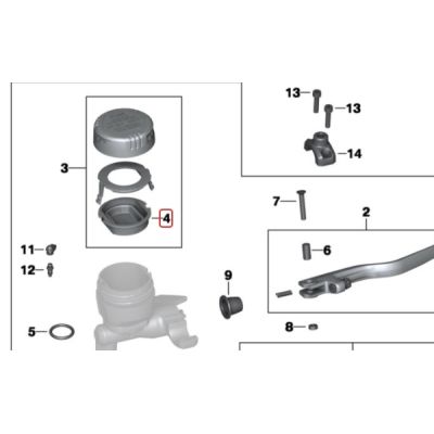 Těsnění brzdové nádobky R1200GS/A 2004-2012, F800GS, F700GS, F650GS 2008-2012