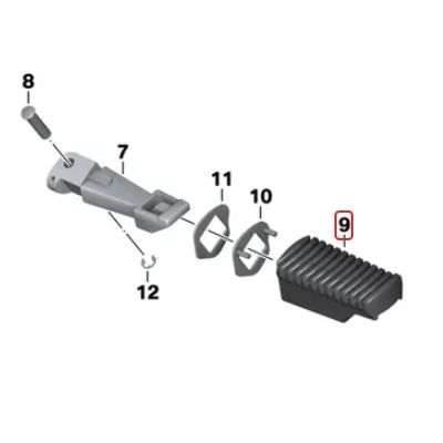 Guma zadní stupačky pro R1200GS/A 2004-2012, F850GS/A, F800GS/A, F750GS, F700GS, F650GS 2008-2012