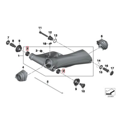 Ložisko naklápění paraleveru pro R1250GS/A, R1200GS/A LC 2013-2018, R1200GS/A 2004-2012, R1150GS/A, R1100GS