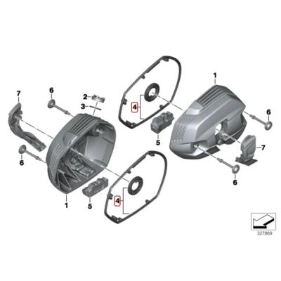 Sada gumových těsnění pod ventilové víko pro R1200GS/A 2010-2012