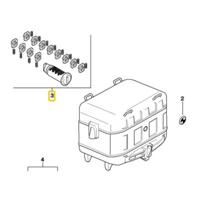 Zámek do ALU kufrů pro BMW R1150GSA