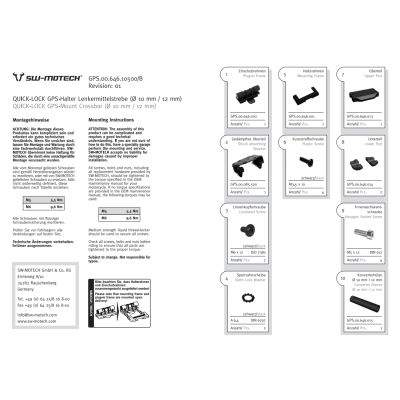 Držák GPS pro 10-12mm hrazdu