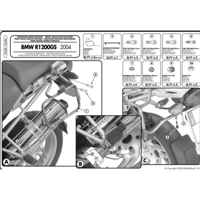 Nosiče bočních kufrů Givi/Kappa pro BMW R1200GS/A 2004-2012
