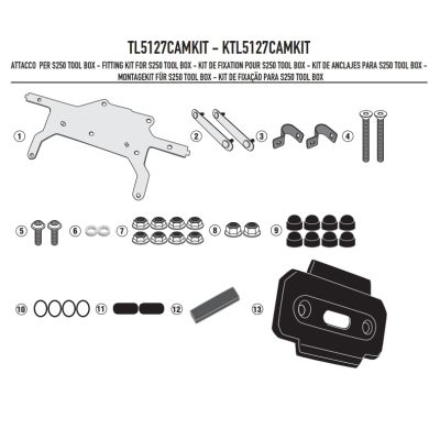 Držák toolboxu Givi/Kappa KS250 pro nosiče Givi/Kappa KL5127CAM
