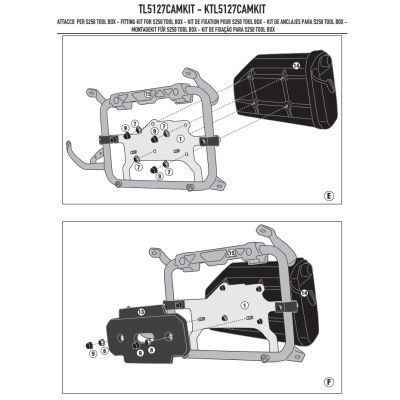 Držák toolboxu Givi/Kappa KS250 pro nosiče Givi/Kappa KL5127CAM