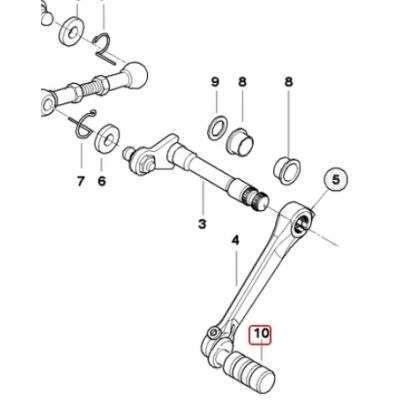 Guma řadičky pro BMW R1250GS/A, R1200GS/A LC 2013-2018, R1200GS Adventure 2006-2013, F850GS/A, F750GS