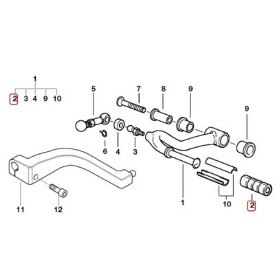 Guma řadičky pro BMW R1200GS 2004-2012, R1150GS/A, R1100GS