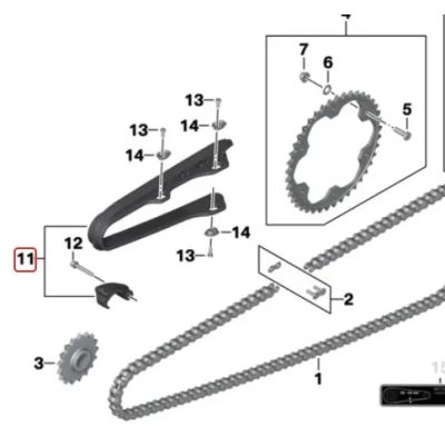 Sada kluzné lišty řetězu pro F800GS/A, F700GS, F650GS 2008-2012