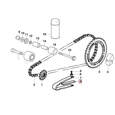 Kluzná lišta řetězu pro F650GS/Dakar 1999-2007, G650GS