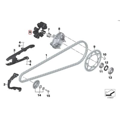Tlumič rázu rozety pro F850GS/A, F750GS