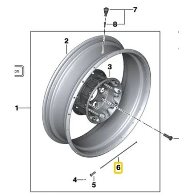Paprsek zadního kola R1250GS/A, R1200GS/A LC 2013-2018