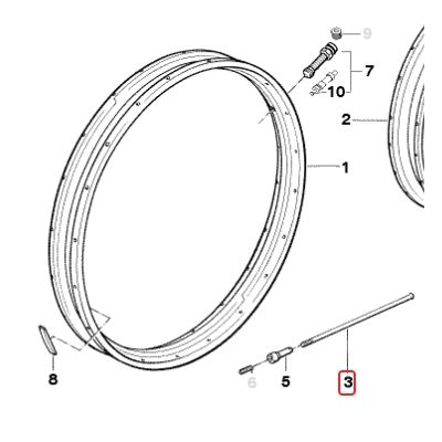 Paprsek předního kola R1200GS/A 2004-2013, R1150GS/A, R1100GS, F850GS/A