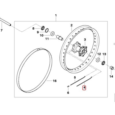 Paprsek předního kola F800GS/A, vnitřní