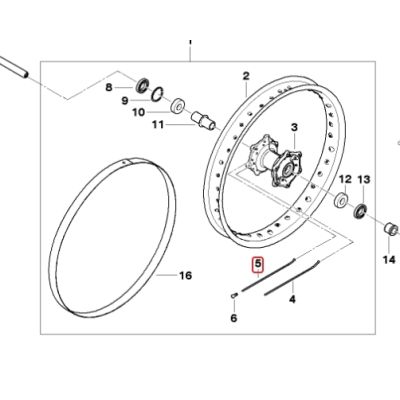 Paprsek předního kola F800GS/A, vnější