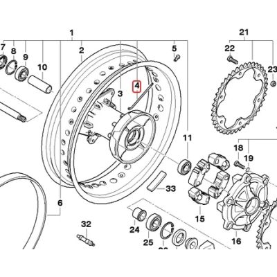 Paprsek zadního kola F800GS/A