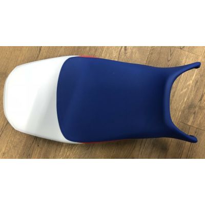 Snížené rallye sedlo pro R1250GS/A, R1200GS/A LC 2013-2018, modro-bílo-červené