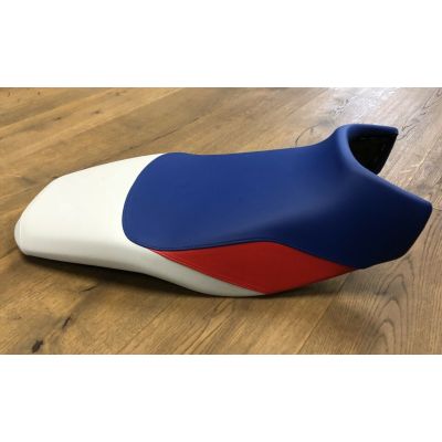 Snížené rallye sedlo pro R1250GS/A, R1200GS/A LC 2013-2018, modro-bílo-červené