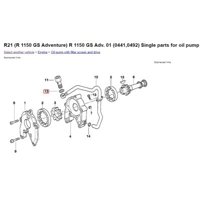 Těsnění pod vypouštěcí šroub v převodovce R1200GS/A 2004-2012, vyp. a nap. šroub kardanu R1150GS/A