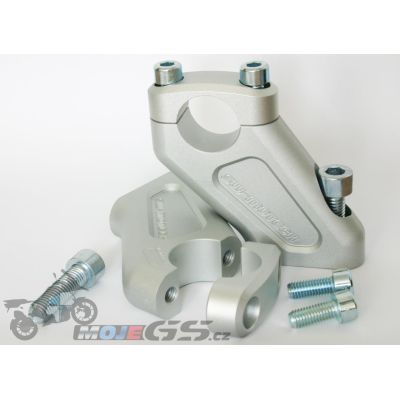 Zvýšení řidítek SW-Motech o 20mm nahoru, 30mm dozadu pro R1200GS 2008-2012