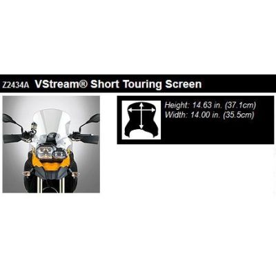 Plexi Ztechnik V-Stream 38cm pro BMW F800GS, F650GS 2008-2012