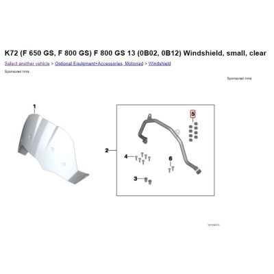 Gumová průchodka šroubu plexi pro R1200GS/A 2004-2013, F800 GS/A, F700GS, F650GS 2008+, G650GS, G310GS