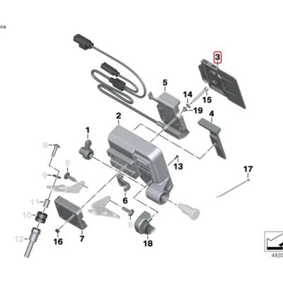 Kryt držáku originální navigace BMW