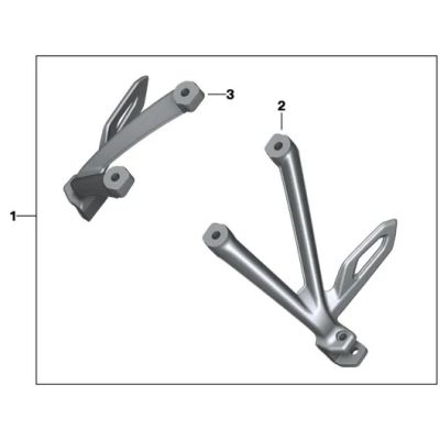 Držáky zadních stupaček (pro montáž nosiče ALU orig. kufrů) R1250GS/A, R1200GS/A LC 2013-2018, černé