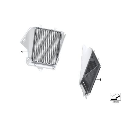 Originální kryty chladičů + kryty proti vodě do rámu pro R1250GS, R1200GS LC 2017-2018