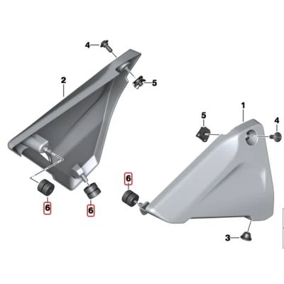 Gumová průchodka krytu baterie pro R1250GS/A, R1200GS/A LC 2013-2018