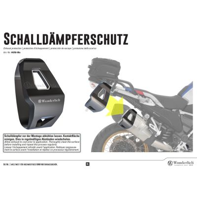 Kryt Wunderlich pro originální výfuk R1250GS/A, R1200GS/A LC 2013-2018