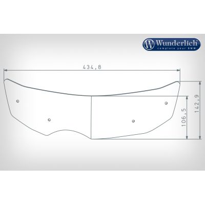 Přední deflektor Wunderlich Ergo nad světlo pro R1250GS/A, R1200GS/A LC 2013-2018, lehce kouřový