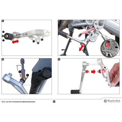 Nastavitelná řadící páka Wunderlich pro R1250GS/A, R1200GS/A LC 2013-2018