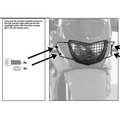 Ocelový kryt předního světla Hepco Becker pro BMW F650GS/Dakar 2004-2007