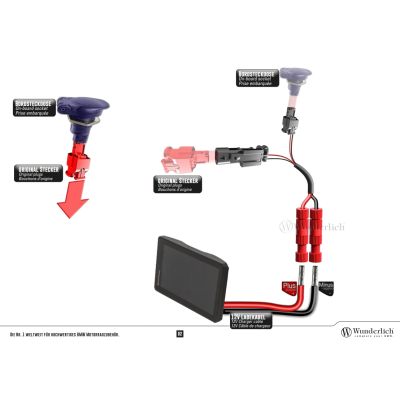 Konektor - rozdvojka pro připojení navigace a příslušenství