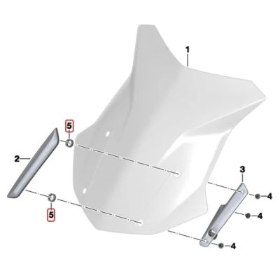 Gumová průchodka šroubu plexi pro R1250GS/A, R1200GS/A LC 2013-2018