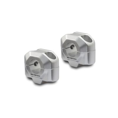 Zvýšení řídítek SW-Motech o 20mm nahoru pro 22mm řídítka, stříbrné