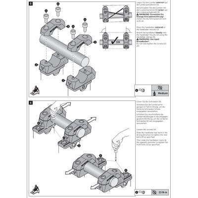 Zvýšení řídítek SW-Motech o 30mm nahoru a variabilní přiblížení o 0-30mm pro 32mm řídítka, stříbrné