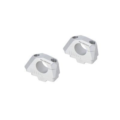 Zvýšení řídítek SW-Motech o 30mm nahoru a variabilní přiblížení o 0-30mm pro 32mm řídítka, stříbrné