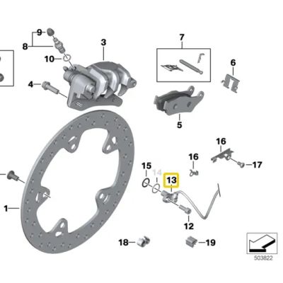 Snímač otáček předního a zadního kola R1200GS/A 2004-2012