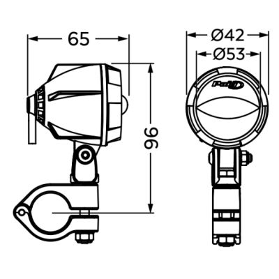 Přídavná LED světla Puig Micro s montážní sadou (homologované)